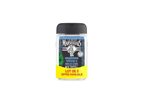 LE PETIT MARSEILLAIS DOUCHE 3X250ML MINEREAUX & BOIS DE CEDRE
