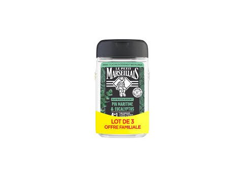 LE PETIT MARSEILLAIS DOUCHE 3X250ML PIN MARITIME & EUCALYPTUS