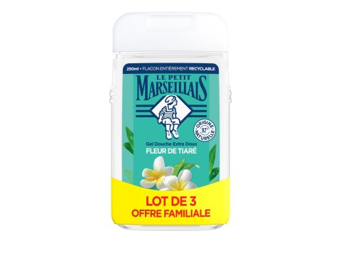 LE PETIT MARSEILLAIS DOUCHE 3X250ML FLEUR DE TIARE