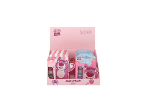 DISNEY TOY STORY DISPLAY 12PCS LIPPENBALSEM 4ML JELLY JAM JELLY LOTSO