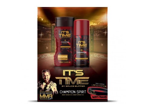 ITS TIME GIFTSET CHAMPION SPIRIT BODY WASH + BODY SPRAY + WRISTBAND