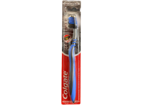 COLGATE TANDENBORSTEL ZIG ZAG CHARCOAL MEDIUM