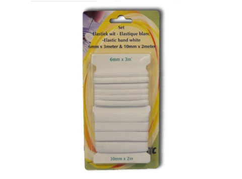MAGIC SET ELASTIEK WIT 6MMX3M EN 10MMX2M
