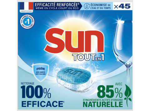 SUN TABS TOUT EN 1 HYGIENE 45 STUKS 100% EFFICACE 85% NATURELLE