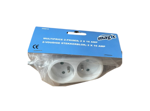 MAGIC 2-VOUDIGE STEKKERBLOK 2X16 AMP