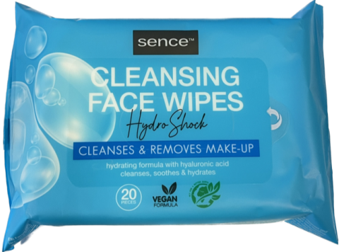 SENCE GEZICHTSREINIGINGSDOEKJES HYDRO SHOCK 20ST