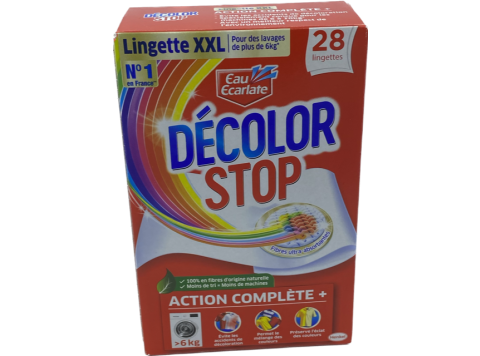EAU ECARLATE DECOLOR STOP 28 XXL LINGETTES ACTION COMPLET
