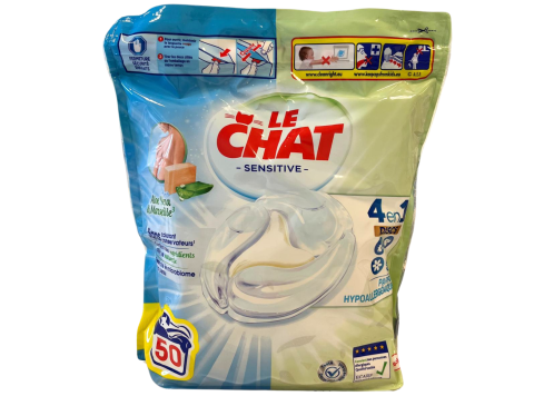 LE CHAT SENSITIVE 4 EN 1 PODS PARFUM HYPOALLERGENIQUE 50 PCS