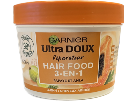GARNIER ULTRA DOUX HAARMASKER 390ML REPARATEUR HAIR FOOD PAPAYE ET AMLA