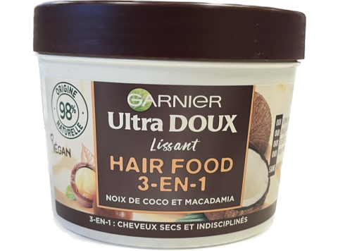 GARNIER ULTRA DOUX HAARMASKER 390ML LISSANT HAIR FOOD NOIX DE COCO ET MACADAMIA