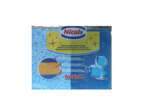 NICOLS SYNTHETISCHE SCHUURSPONS TRI-SOFT 3 IN 1 X2