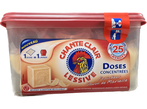 CHANTE CLAIR CAPS VLOEIBAAR WASMIDDEL 25 SC. 625 GR SAVON DE MARSEILLE