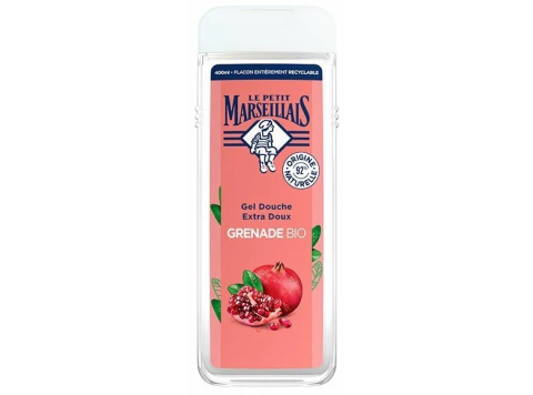 LE PETIT MARSEILLAIS DOUCHE 400ML GRANAATAPPEL TRANSPARANT