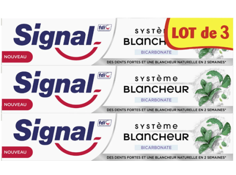 SIGNAL TANDPASTA 75ML BICARBONATE LOT DE 3