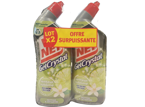 WC NET WC GEL CRYSTAL JARDIN D'AGRUMES LOT DE 2 X 750ML