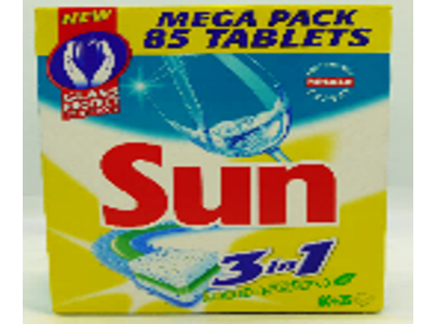SUN VAATWASTABLETTEN 3 IN 1 60 ST + 25 GR. LEMON