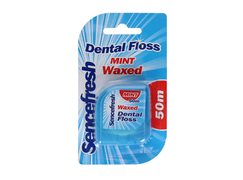 SENCEFRESH WAXED DENTAL FLOSS MINT 50M