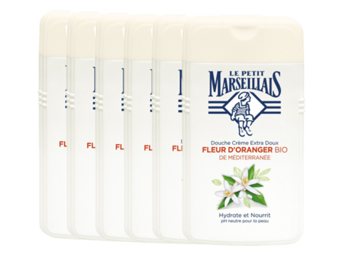 LE PETIT MARSEILLAIS DOUCHE 6-PACK 250ML FLEUR D'ORANGER DE MEDITERRANEE
