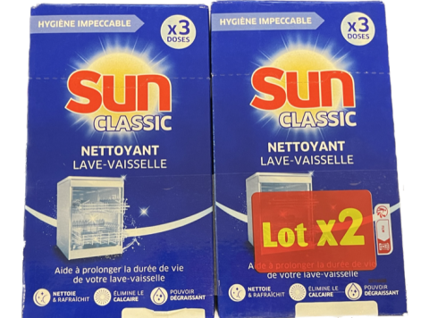 SUN CLASSIC VAATWAS REINIGER LOT DE 2 X 3X40GR