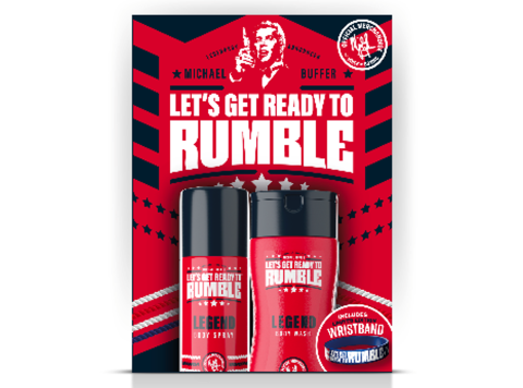 LETS GET READY TO RUMBLE GIFTSET LEGEND BODY SPRAY + BODY WASH + WRISTBAND