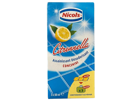 NICOLS VLOEIBAAR VLOER GECONCENTREERD CITRONELLA 3 X 50 ML