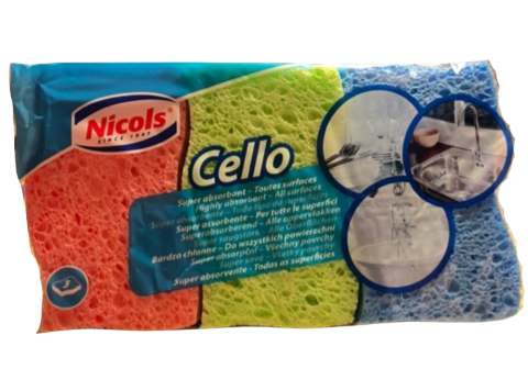 NICOLS SPONZEN CELLO 3ST SUPER ABSORBERENT ALLE OPPERVLAKKEN (511437)