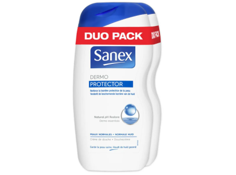 SANEX DOUCHE DERMO PROTECTEUR DUO PACK 2X500ML