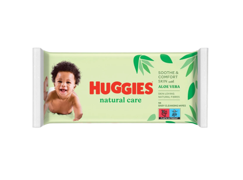 HUGGIES BABYDOEKJES NATURAL CARE 56 ST ALOE VERA
