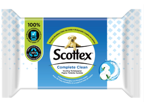 SCOTTEX VOCHTIG TOILETPAPIER 42STUKS COMPLETE CLEAN