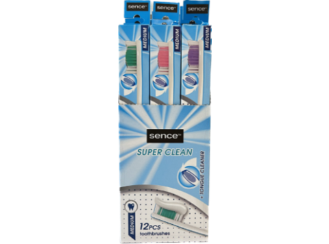 DISPLAY SENCE TANDENBORSTELS 12 ST SUPER CLEAN MEDIUM