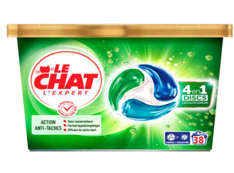 LE CHAT L'EXPERT 4 EN 1 PODS ACTION ANTI TACHES 38PCS