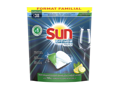 SUN OPTIMUM VAATWASTABLETTEN 38 STUKS CITRON BERGAMOTE