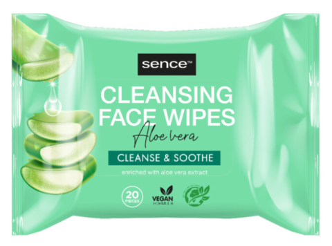 SENCE GEZICHTSREINIGINGSDOEKJES ALOE VERA 20ST