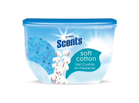 AT HOME SCENTS LUCHTVERFRISSER GEL KRISTALLEN COTTON LINEN 150GR