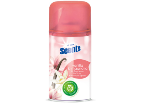 AT HOME SCENTS VAPORISATEUR AUTOMATIQUE RECHARGE 250ML VANILLE & MAGNOLIA
