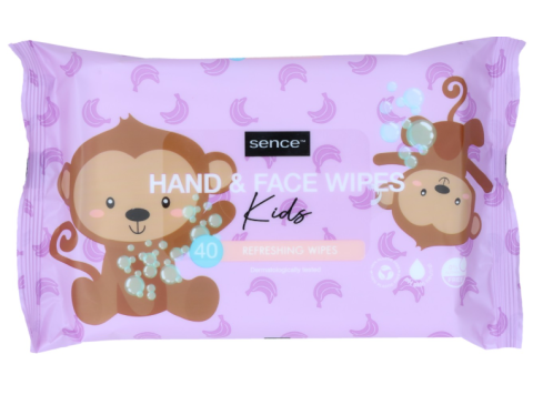 SENCE BABYDOEKJES HAND & GEZICHT KIDS 40 ST
