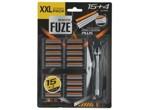 BODY-X FUZE SCHEERMESJES TRIPLE BLADES 15+4ST