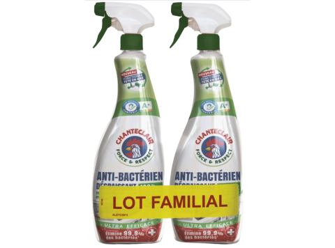 CHANTECLAIR ONTVETTER ANTI BACTERIEN LOT DE 2 X 625ML