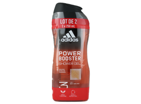 ADIDAS DOUCHEGEL LOT DE 2X250ML POWER BOOSTER