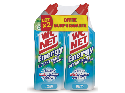 WC NET WC GEL ENERGY DETARTRANT PARFUMEE LOT DE 2 X 750ML