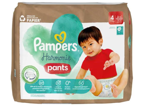PAMPERS HARMONIE LUIERBROEKJES MAAT 4 (9-15KG) 32ST