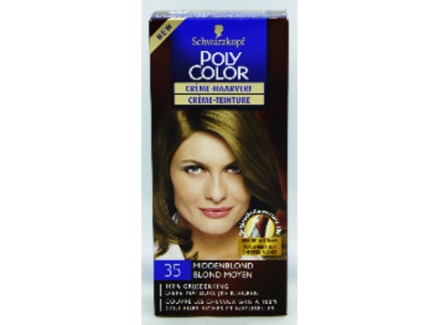 SCHWARZKOPF POLY COLOR HAARKLEURING 35 MIDDENBLOND