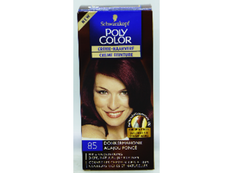 SCHWARZKOPF POLY COLOR HAARKLEURING 85 DONKERMAHONIE