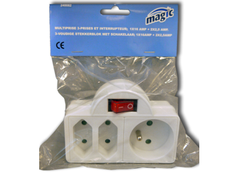 MAGIC 3-VOUDIGE STEKKERBLOK 3X16 AMP