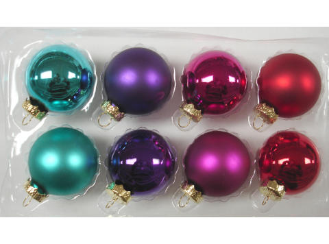KERSTBALLEN 8 STUKS ASSORTIMENT