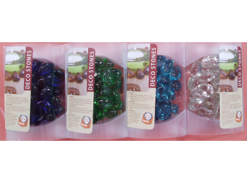 BASIC X DECORATIE GLASBLOKJES 200G KLEUREN V/D WINTER