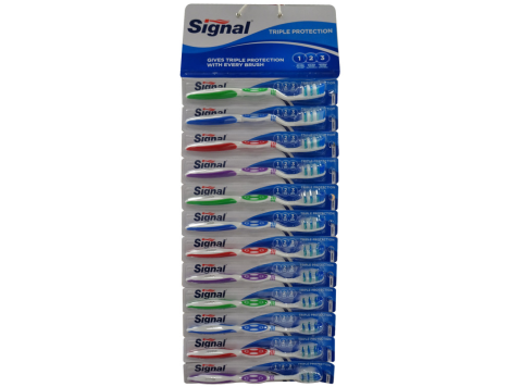 SIGNAL TANDENBORSTELS TRIPLE PROTECTION 12 STUKS