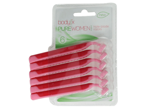 BODY-X WEGWERPSCHEERMESJES 3 MESJES PURE WOMEN / 6 ST