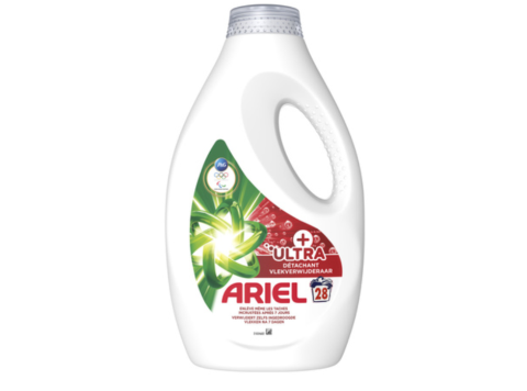 ARIEL VLOEIBAAR WASMIDDEL 28SC 1,26L ULTRA+ VLEKVERWIJDERAAR