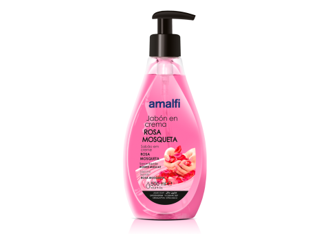 AMALFI HANDZEEP 500ML MET POMP JABON EN CREMA ROSA MOSQUETA